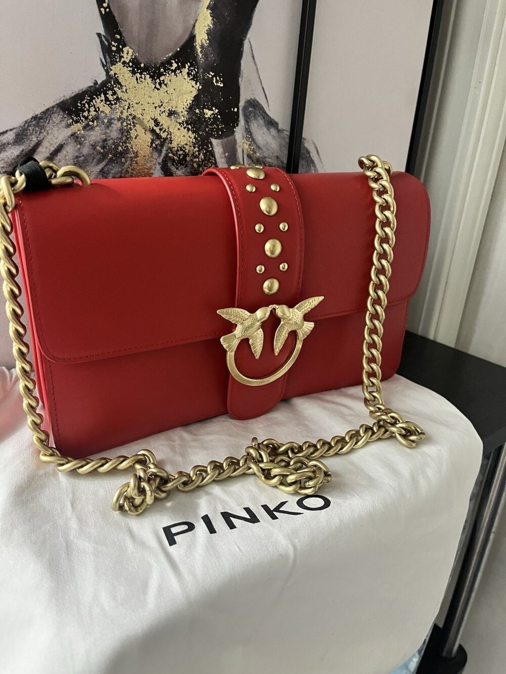 Pinko Genuine Leather Crossbody Bag. New with Tags. Never Used